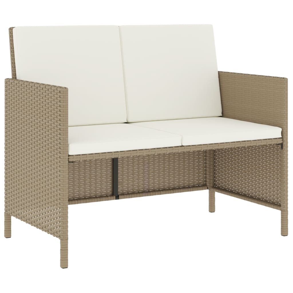 6-delige Tuinset met kussens poly rattan beige is nu te koop bij PeponiXL, paradijselijk wonen!