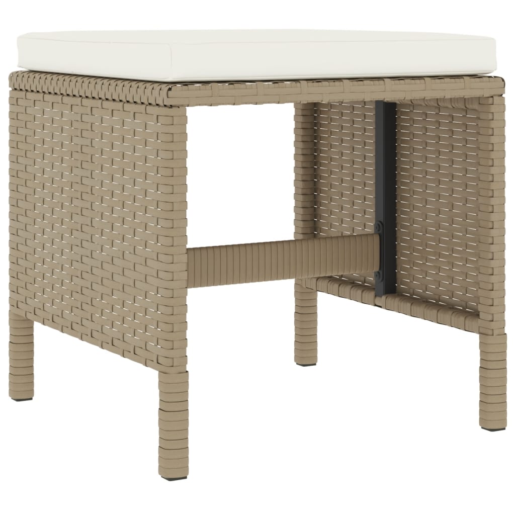 6-delige Tuinset met kussens poly rattan beige is nu te koop bij PeponiXL, paradijselijk wonen!