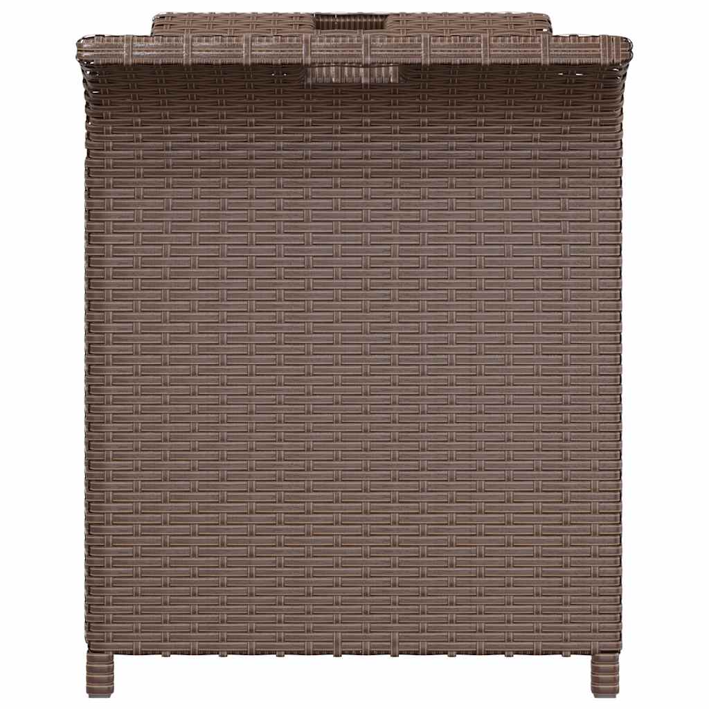 Tuinbank met kussen 116x46x57 cm poly rattan bruin is nu te koop bij PeponiXL, paradijselijk wonen!