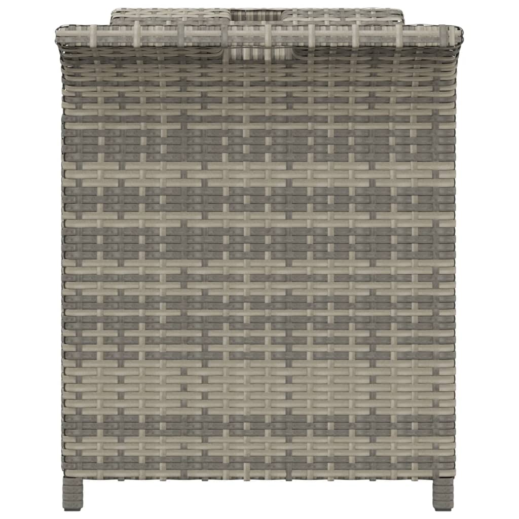 Tuinbank met kussen 116x46x57 cm poly rattan grijs is nu te koop bij PeponiXL, paradijselijk wonen!