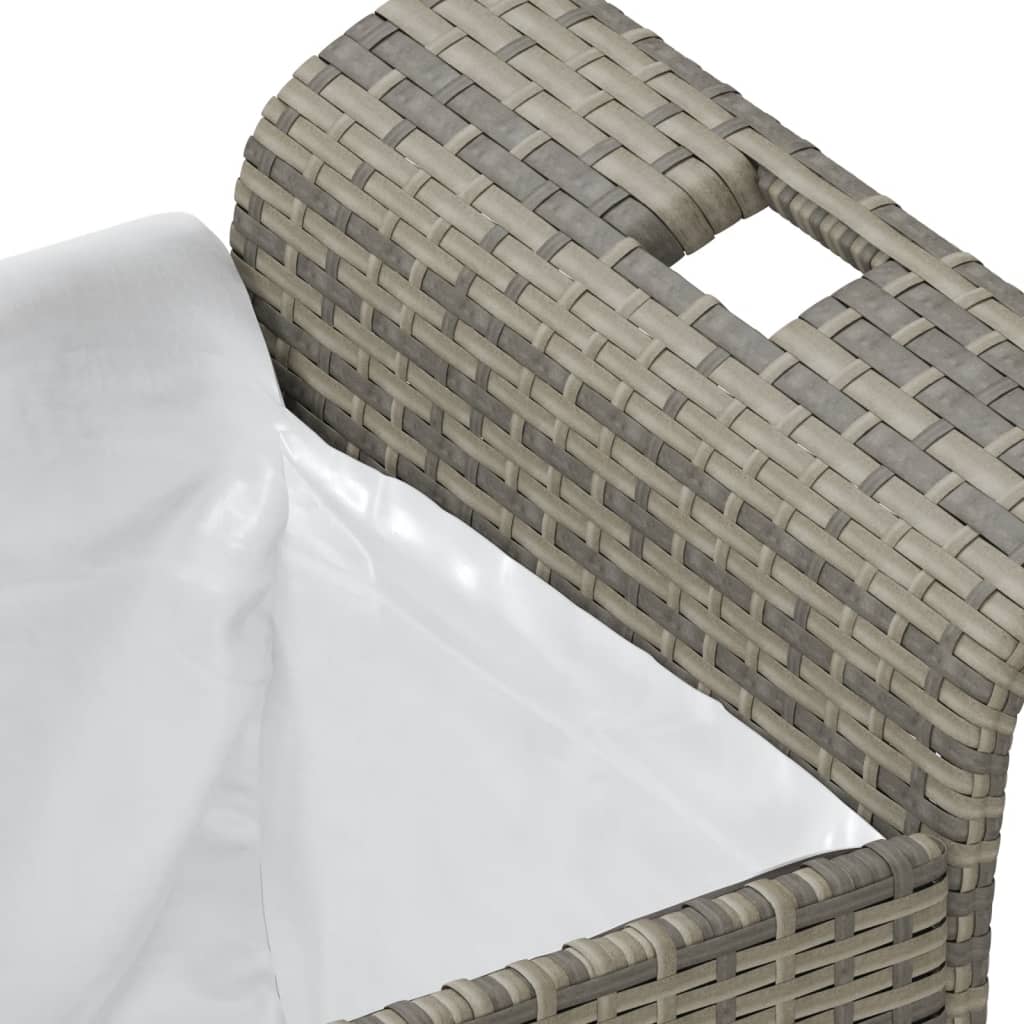 Tuinbank met kussen 116x46x57 cm poly rattan grijs is nu te koop bij PeponiXL, paradijselijk wonen!