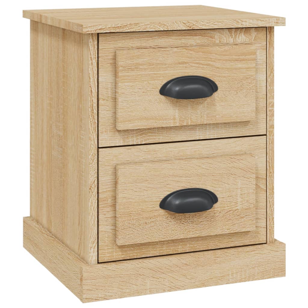 Nachtkastje 39x39x47,5 cm bewerkt hout sonoma eikenkleurig is nu te koop bij PeponiXL, paradijselijk wonen!