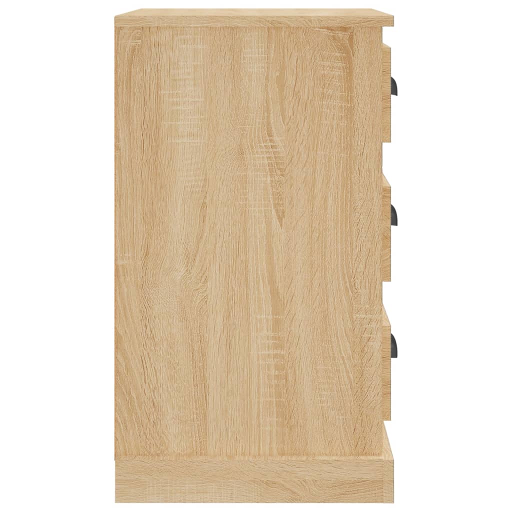 Nachtkastje 39x39x67 cm bewerkt hout sonoma eikenkleurig is nu te koop bij PeponiXL, paradijselijk wonen!