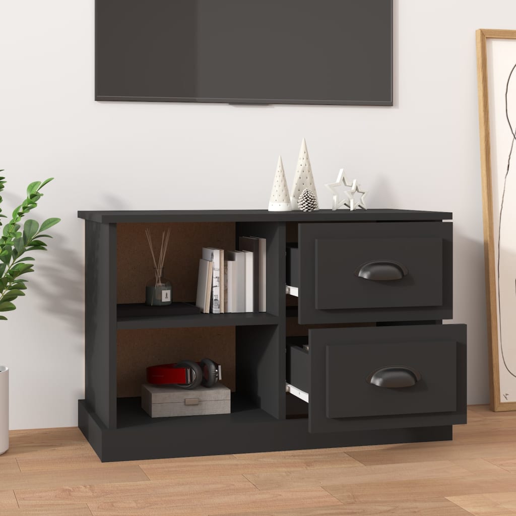 Tv-meubel 73x35,5x47,5 cm bewerkt hout zwart is nu te koop bij PeponiXL, paradijselijk wonen!