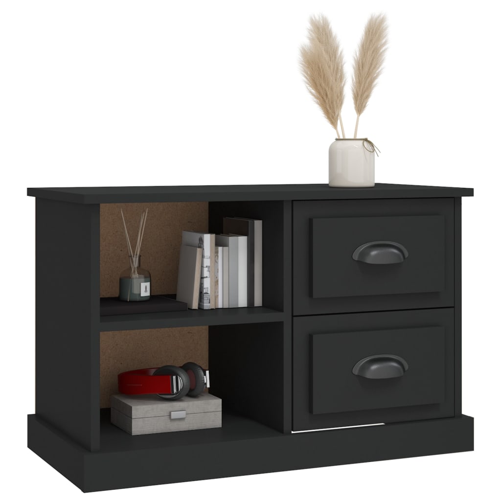 Tv-meubel 73x35,5x47,5 cm bewerkt hout zwart is nu te koop bij PeponiXL, paradijselijk wonen!