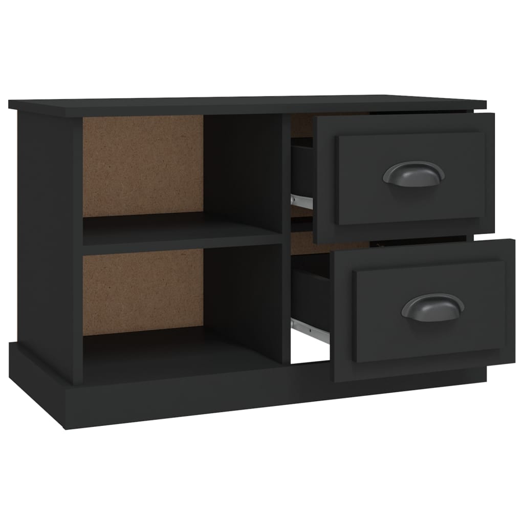 Tv-meubel 73x35,5x47,5 cm bewerkt hout zwart is nu te koop bij PeponiXL, paradijselijk wonen!