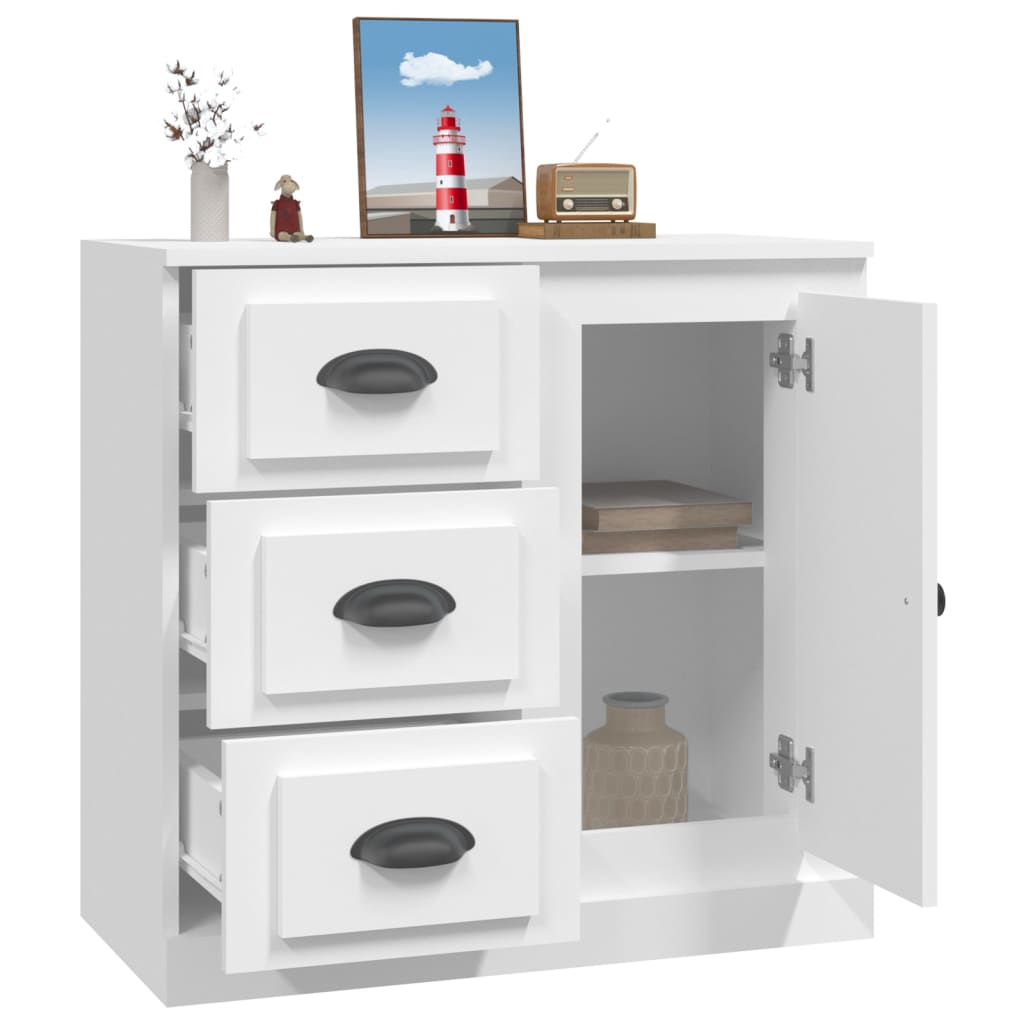 Dressoir 70x35,5x67,5 cm bewerkt hout wit is nu te koop bij PeponiXL, paradijselijk wonen!