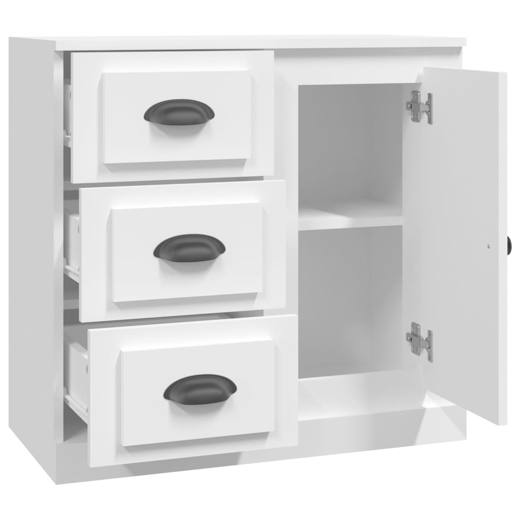 Dressoir 70x35,5x67,5 cm bewerkt hout wit is nu te koop bij PeponiXL, paradijselijk wonen!