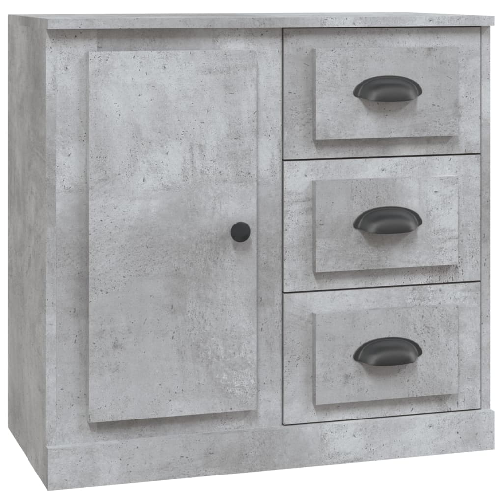 Dressoir 70x35,5x67,5 cm bewerkt hout betongrijs is nu te koop bij PeponiXL, paradijselijk wonen!