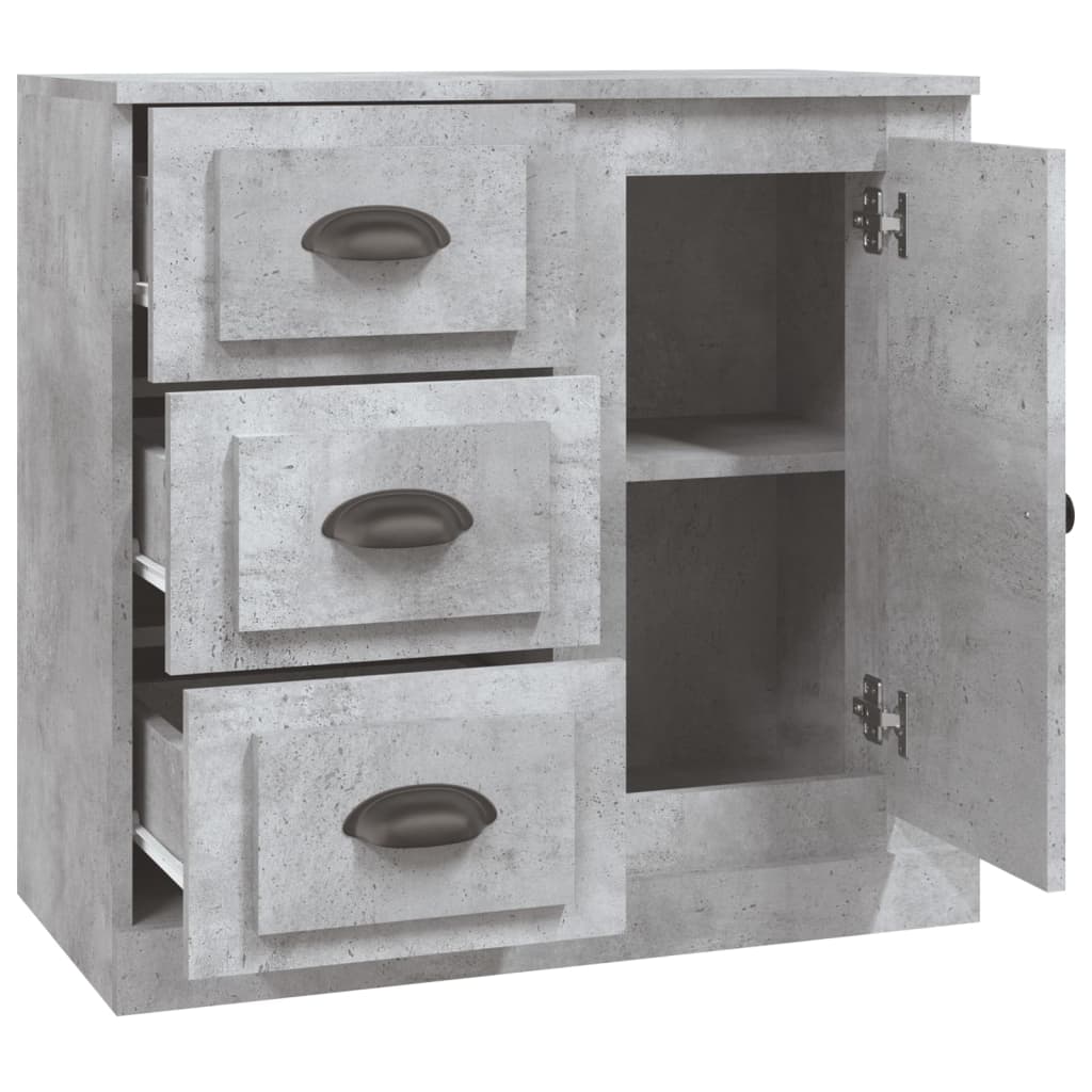 Dressoir 70x35,5x67,5 cm bewerkt hout betongrijs is nu te koop bij PeponiXL, paradijselijk wonen!