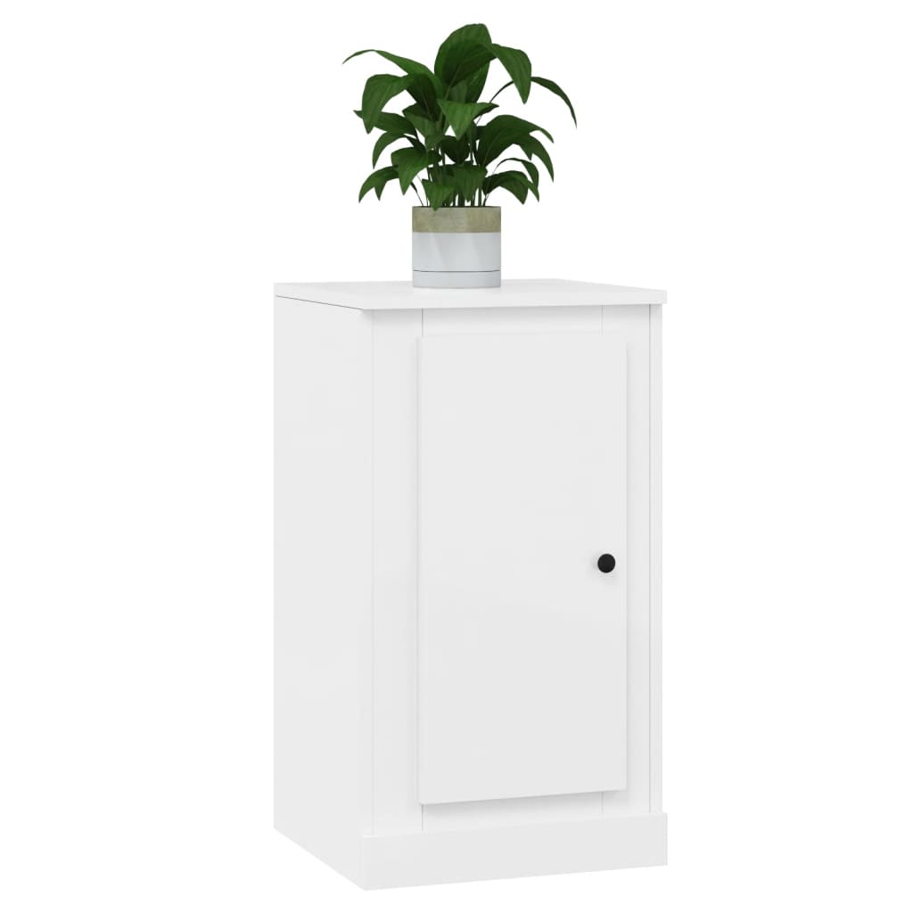 Dressoirs 2 st 37,5x35,5x67,5 cm bewerkt hout hoogglans wit is nu te koop bij PeponiXL, paradijselijk wonen!