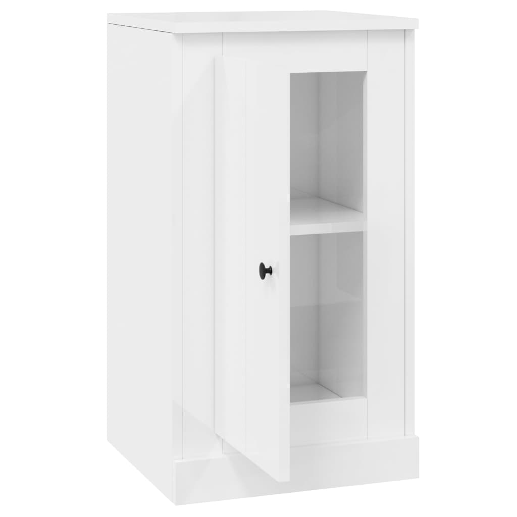 Dressoirs 2 st 37,5x35,5x67,5 cm bewerkt hout hoogglans wit is nu te koop bij PeponiXL, paradijselijk wonen!