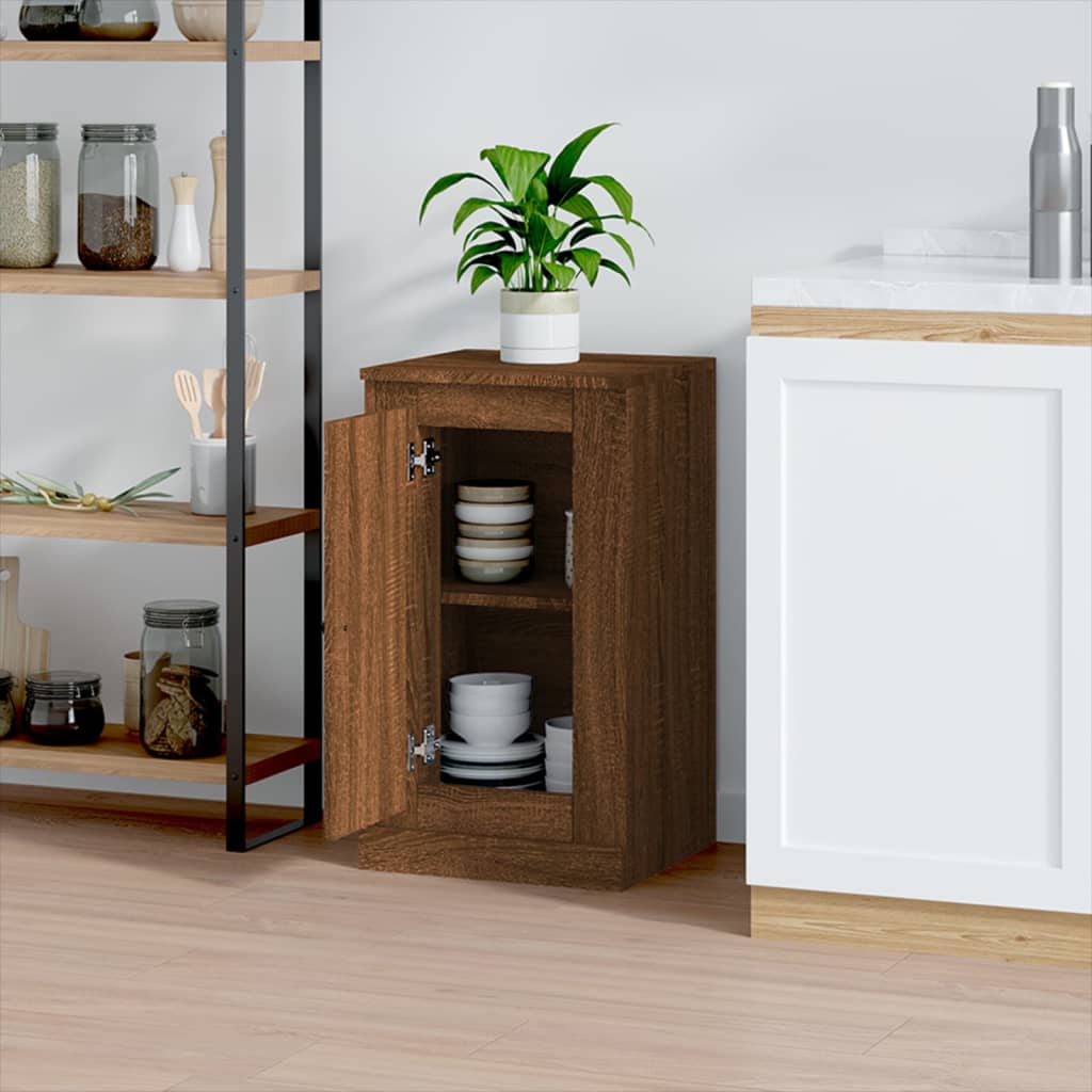 Dressoir 37,5x35,5x67,5 cm bewerkt hout bruin eikenkleur is nu te koop bij PeponiXL, paradijselijk wonen!