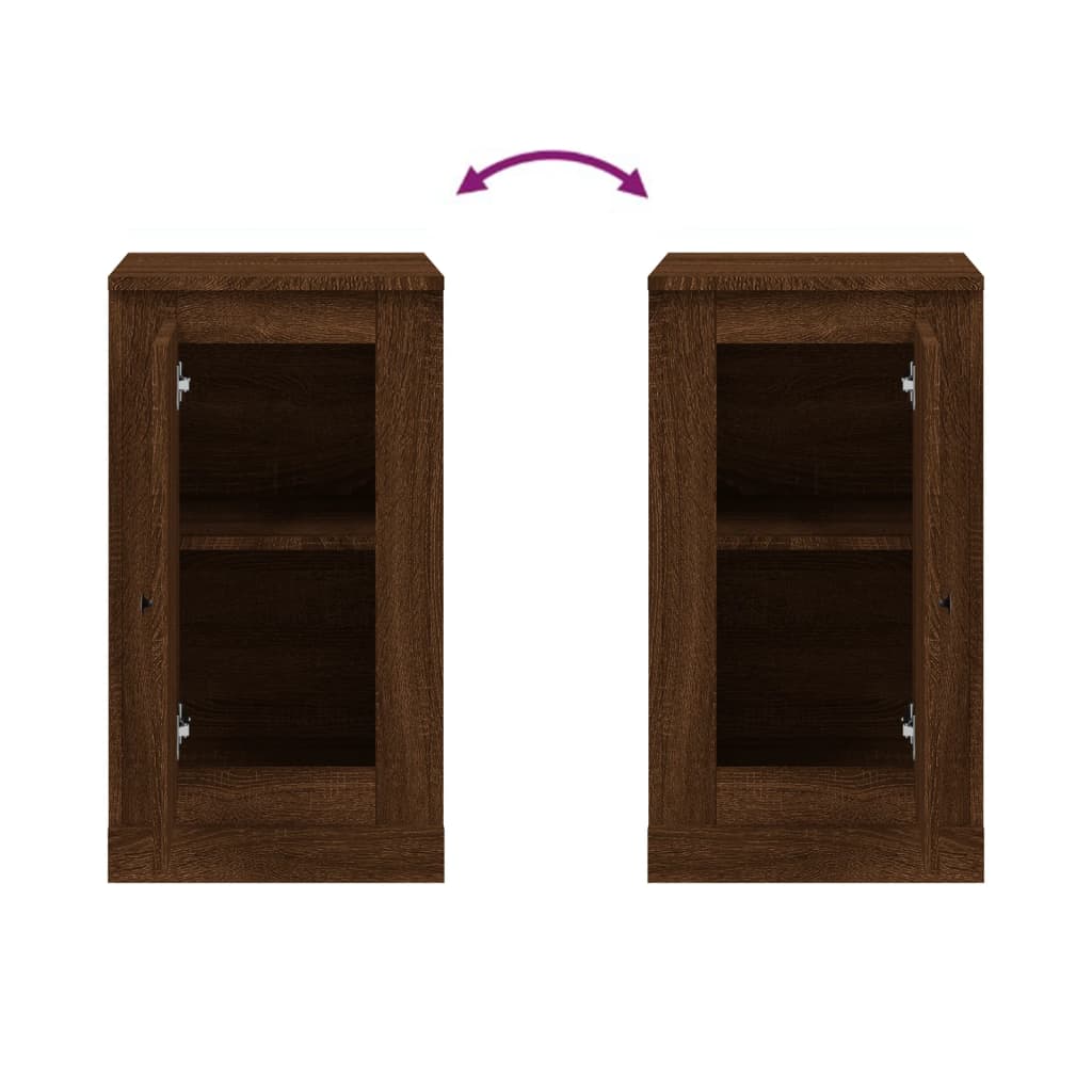 Dressoir 37,5x35,5x67,5 cm bewerkt hout bruin eikenkleur is nu te koop bij PeponiXL, paradijselijk wonen!