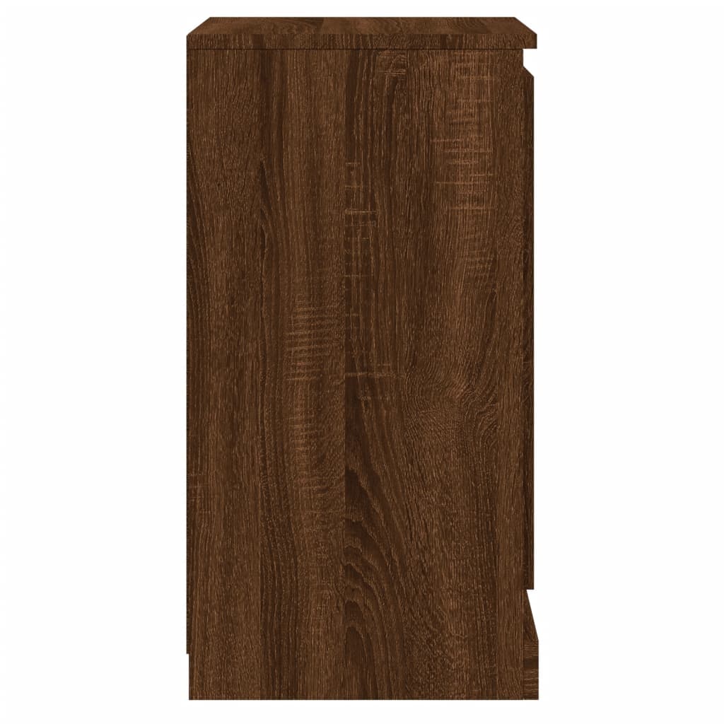 Dressoirs 2 st 37,5x35,5x67,5 cm bewerkt hout bruin eikenkleur is nu te koop bij PeponiXL, paradijselijk wonen!