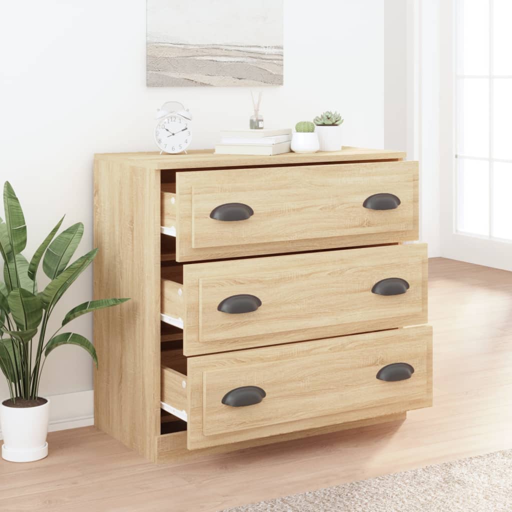 Dressoir 70x35,5x67,5 cm bewerkt hout sonoma eikenkleurig is nu te koop bij PeponiXL, paradijselijk wonen!