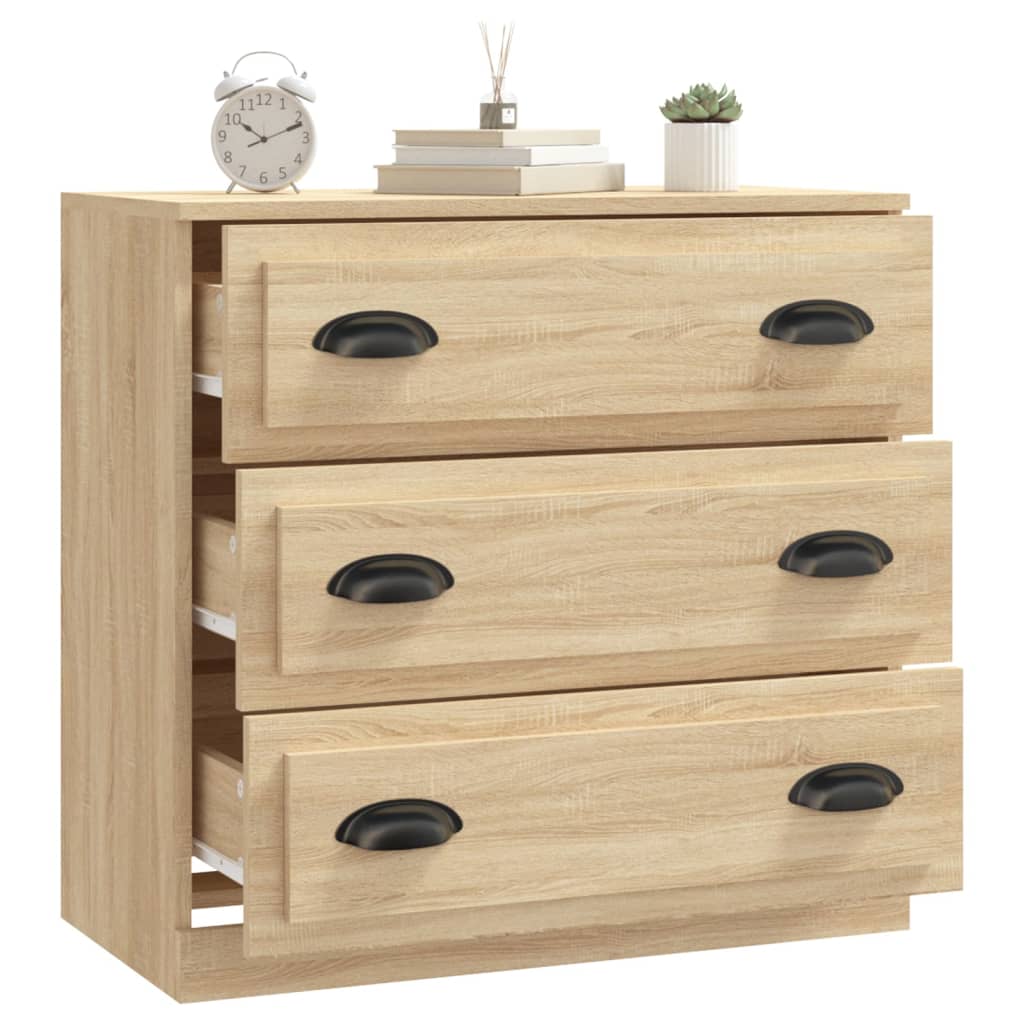 Dressoir 70x35,5x67,5 cm bewerkt hout sonoma eikenkleurig is nu te koop bij PeponiXL, paradijselijk wonen!