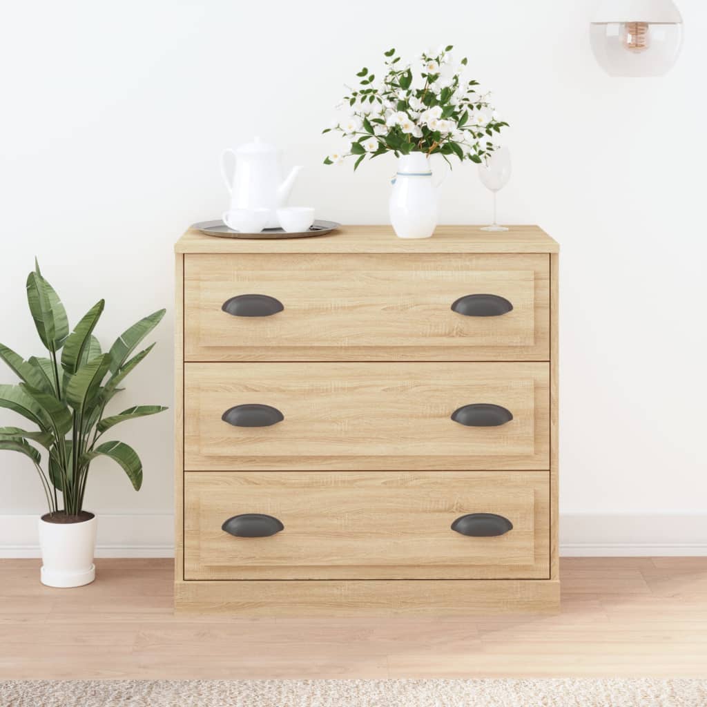 Dressoir 70x35,5x67,5 cm bewerkt hout sonoma eikenkleurig is nu te koop bij PeponiXL, paradijselijk wonen!