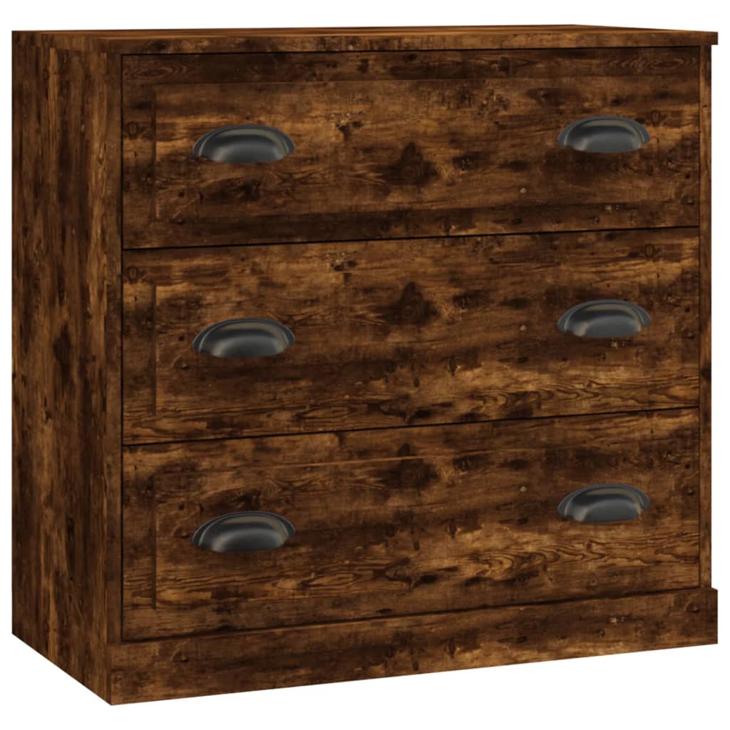 Dressoir 70x35,5x67,5 cm bewerkt hout gerookt eikenkleurig is nu te koop bij PeponiXL, paradijselijk wonen!