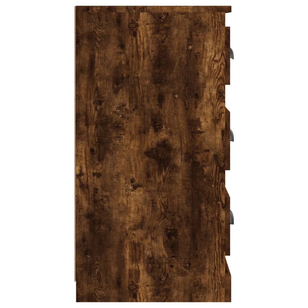 Dressoir 70x35,5x67,5 cm bewerkt hout gerookt eikenkleurig is nu te koop bij PeponiXL, paradijselijk wonen!