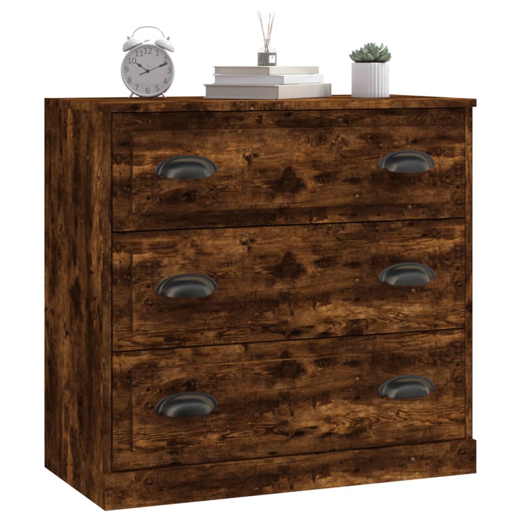 Dressoir 70x35,5x67,5 cm bewerkt hout gerookt eikenkleurig is nu te koop bij PeponiXL, paradijselijk wonen!