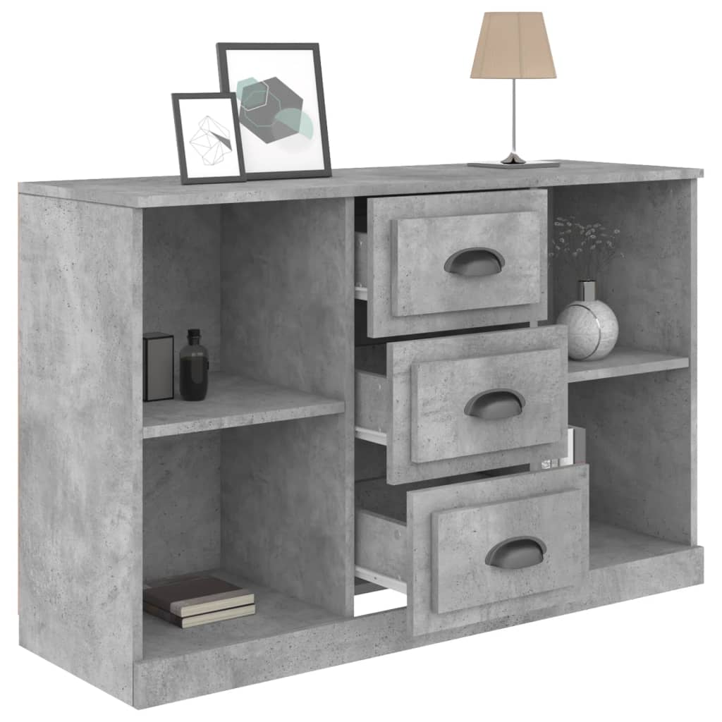 Dressoir 104,5x35,5x67,5 cm bewerkt hout betongrijs is nu te koop bij PeponiXL, paradijselijk wonen!