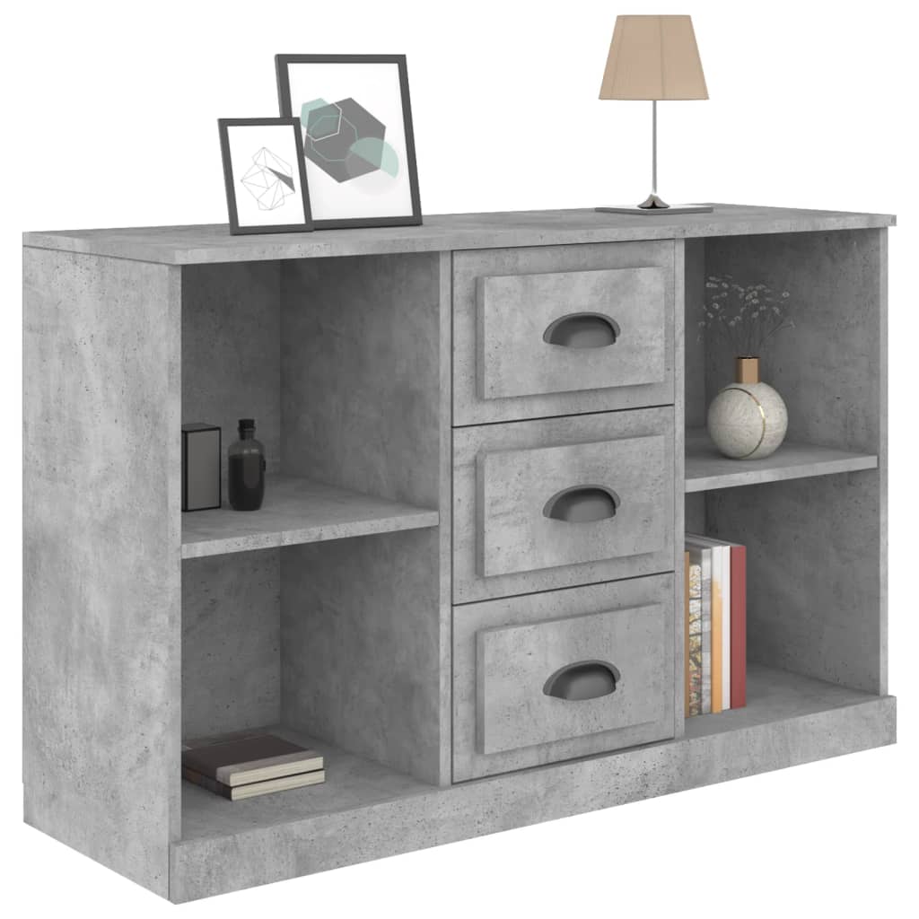 Dressoir 104,5x35,5x67,5 cm bewerkt hout betongrijs is nu te koop bij PeponiXL, paradijselijk wonen!