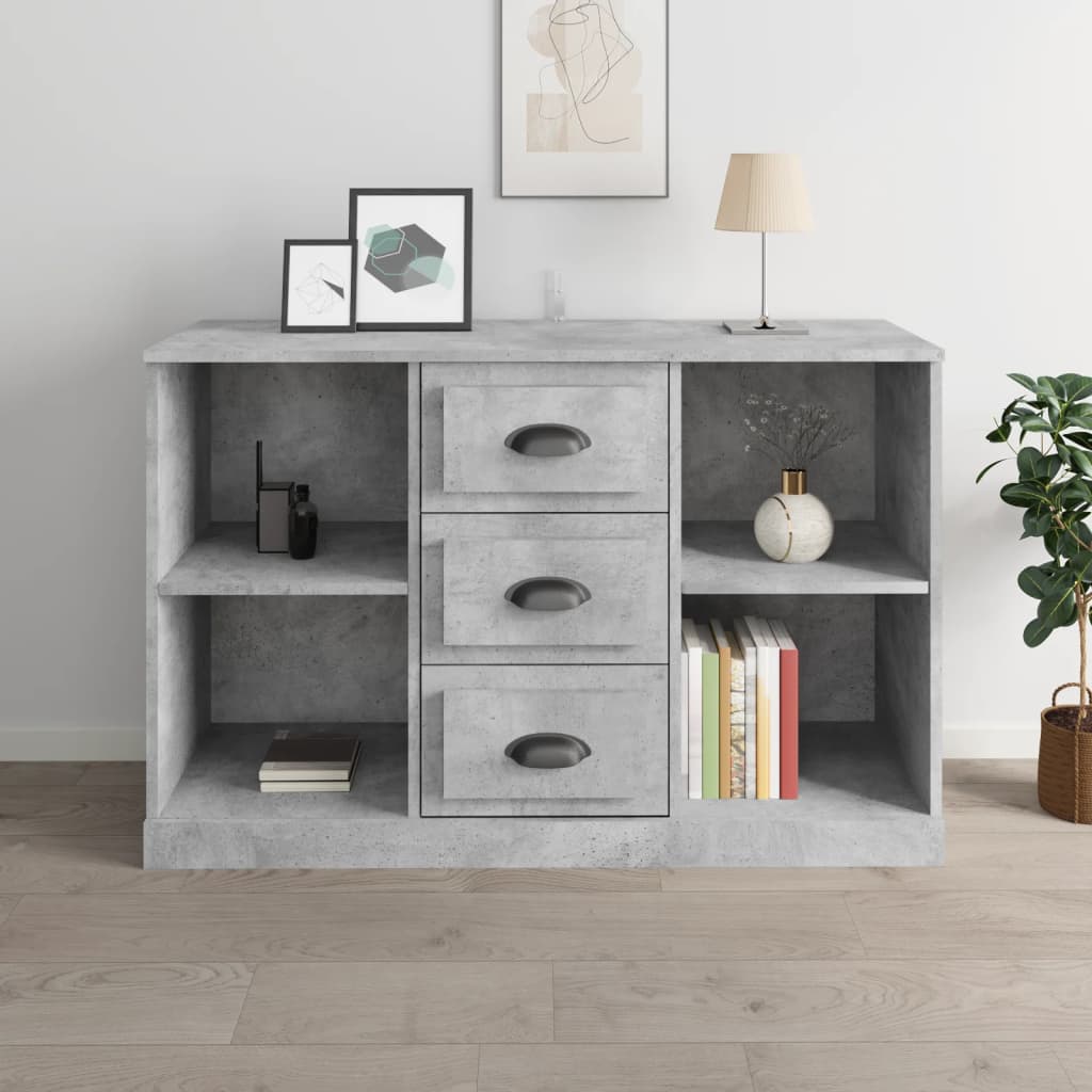 Dressoir 104,5x35,5x67,5 cm bewerkt hout betongrijs is nu te koop bij PeponiXL, paradijselijk wonen!