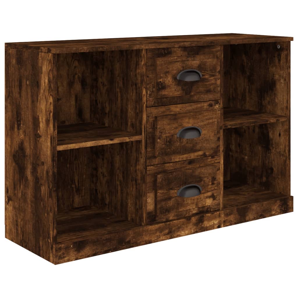 Dressoir 104,5x35,5x67,5 cm bewerkt hout gerookt eikenkleurig is nu te koop bij PeponiXL, paradijselijk wonen!