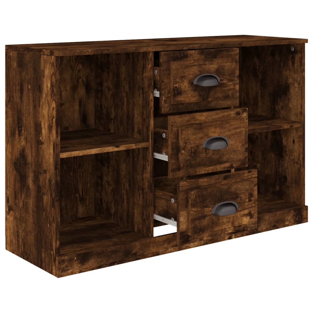 Dressoir 104,5x35,5x67,5 cm bewerkt hout gerookt eikenkleurig is nu te koop bij PeponiXL, paradijselijk wonen!