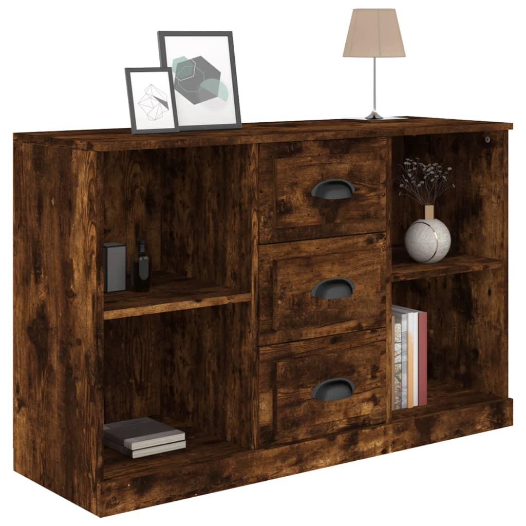 Dressoir 104,5x35,5x67,5 cm bewerkt hout gerookt eikenkleurig is nu te koop bij PeponiXL, paradijselijk wonen!