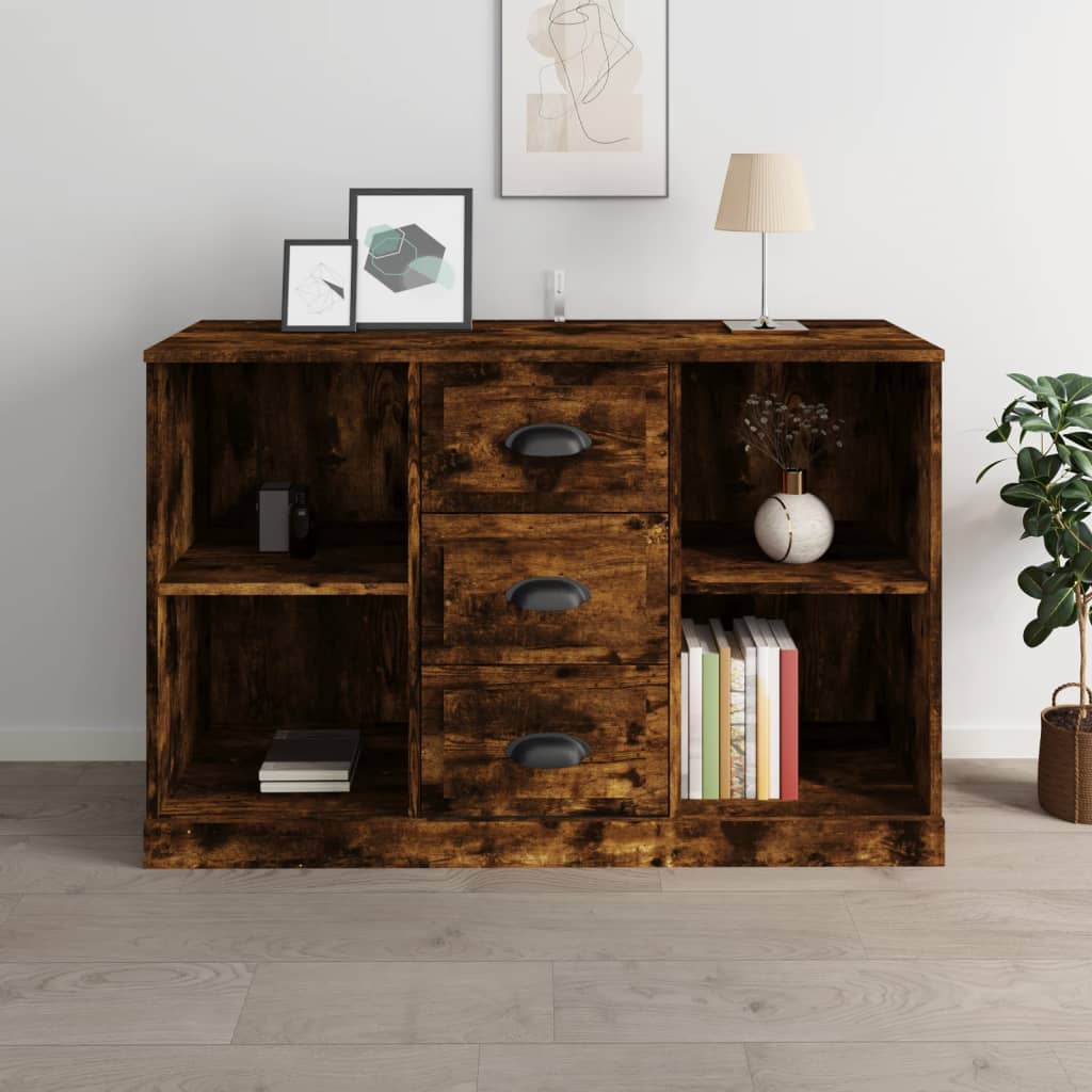 Dressoir 104,5x35,5x67,5 cm bewerkt hout gerookt eikenkleurig is nu te koop bij PeponiXL, paradijselijk wonen!