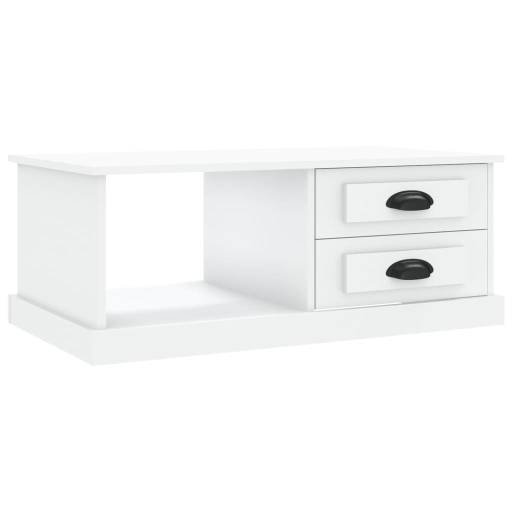 Salontafel 90x50x35 cm bewerkt hout wit is nu te koop bij PeponiXL, paradijselijk wonen!