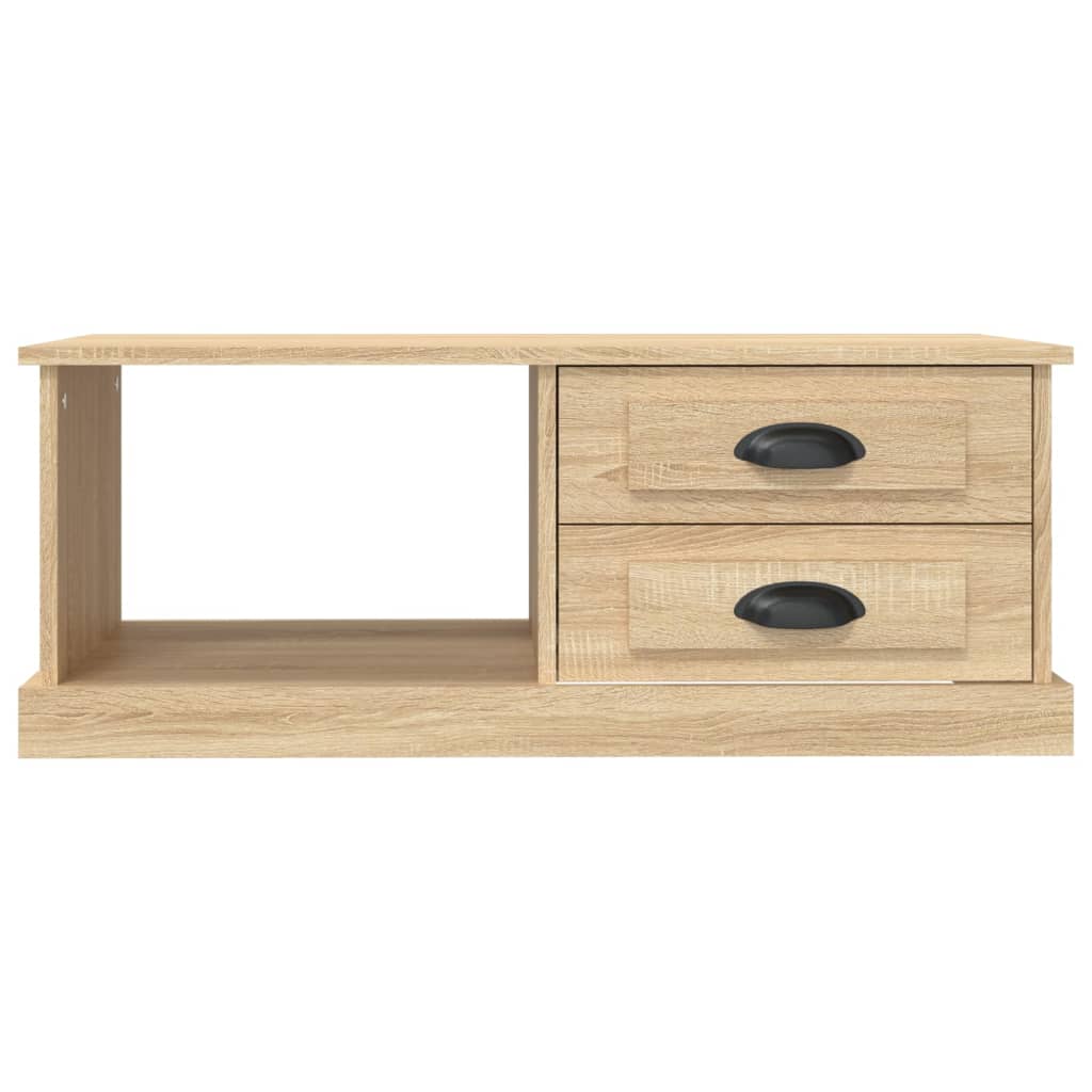 Salontafel 90x50x35 cm bewerkt hout sonoma eikenkleurig is nu te koop bij PeponiXL, paradijselijk wonen!