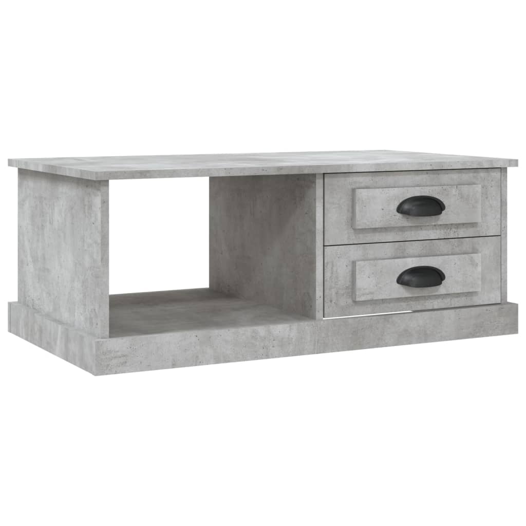 Salontafel 90x50x35 cm bewerkt hout betongrijs is nu te koop bij PeponiXL, paradijselijk wonen!