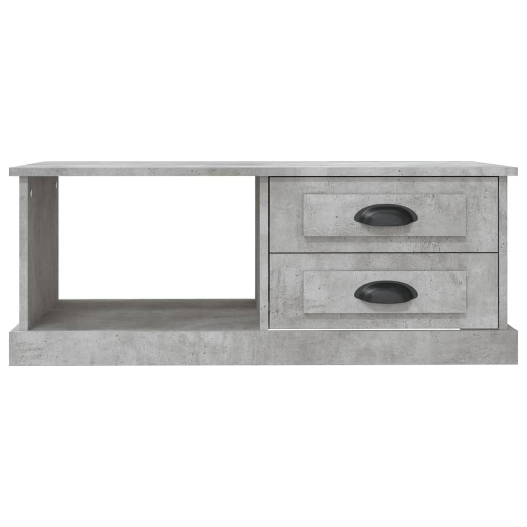Salontafel 90x50x35 cm bewerkt hout betongrijs is nu te koop bij PeponiXL, paradijselijk wonen!