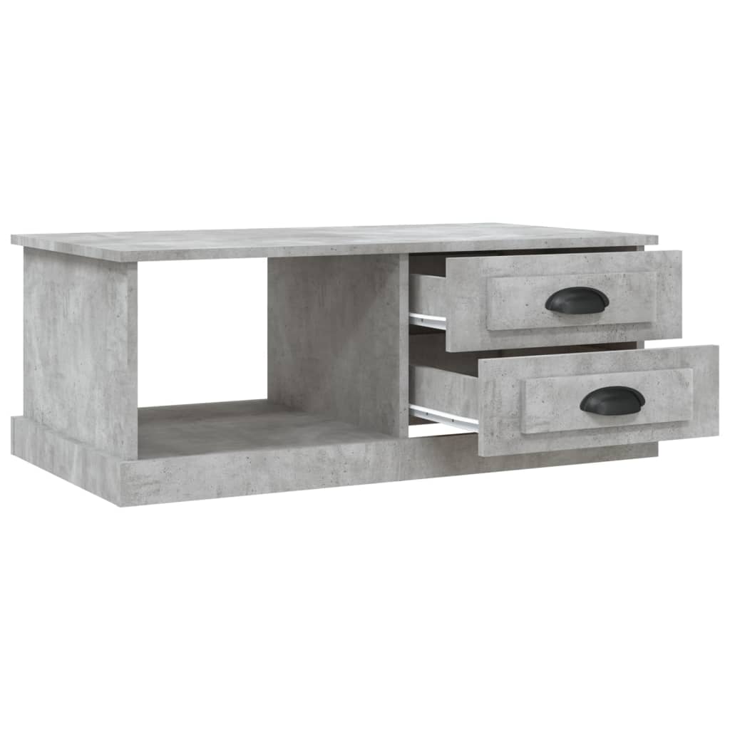 Salontafel 90x50x35 cm bewerkt hout betongrijs is nu te koop bij PeponiXL, paradijselijk wonen!