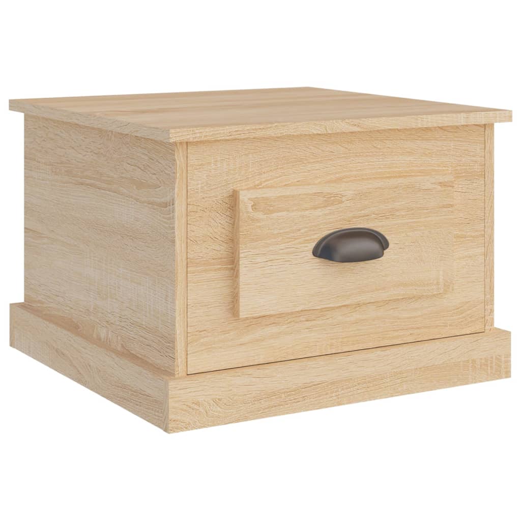 Salontafel 50x50x35 cm bewerkt hout sonoma eikenkleurig is nu te koop bij PeponiXL, paradijselijk wonen!