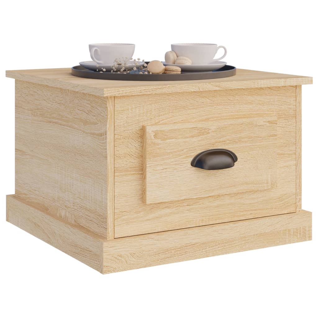 Salontafel 50x50x35 cm bewerkt hout sonoma eikenkleurig is nu te koop bij PeponiXL, paradijselijk wonen!