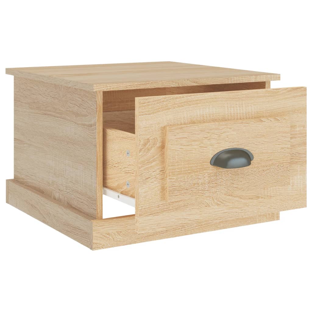 Salontafel 50x50x35 cm bewerkt hout sonoma eikenkleurig is nu te koop bij PeponiXL, paradijselijk wonen!
