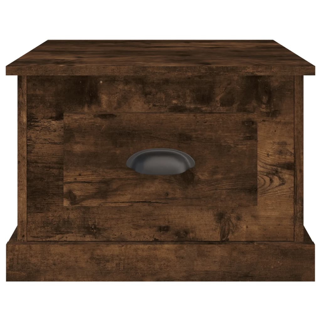 Salontafel 50x50x35 cm bewerkt hout gerookt eikenkleurig is nu te koop bij PeponiXL, paradijselijk wonen!