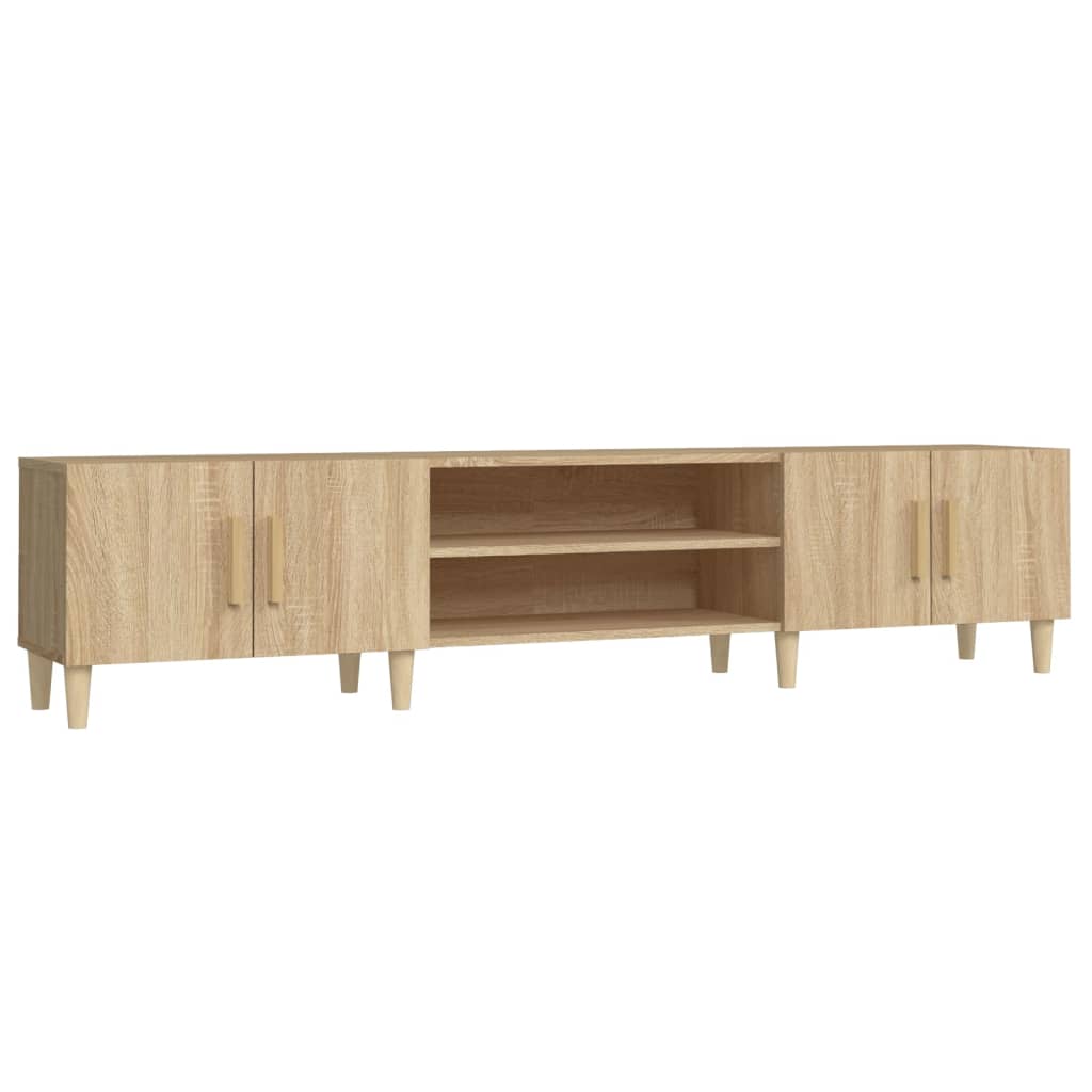Tv-meubel Sonoma eiken 180x31,5x40 cm bewerkt hout is nu te koop bij PeponiXL, paradijselijk wonen!