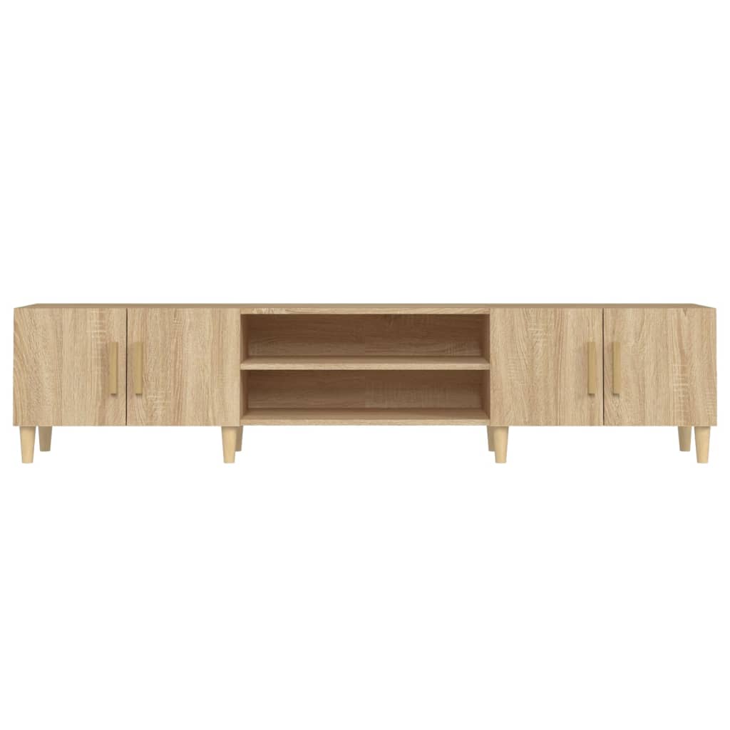 Tv-meubel Sonoma eiken 180x31,5x40 cm bewerkt hout is nu te koop bij PeponiXL, paradijselijk wonen!