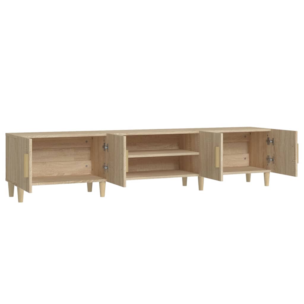 Tv-meubel Sonoma eiken 180x31,5x40 cm bewerkt hout is nu te koop bij PeponiXL, paradijselijk wonen!