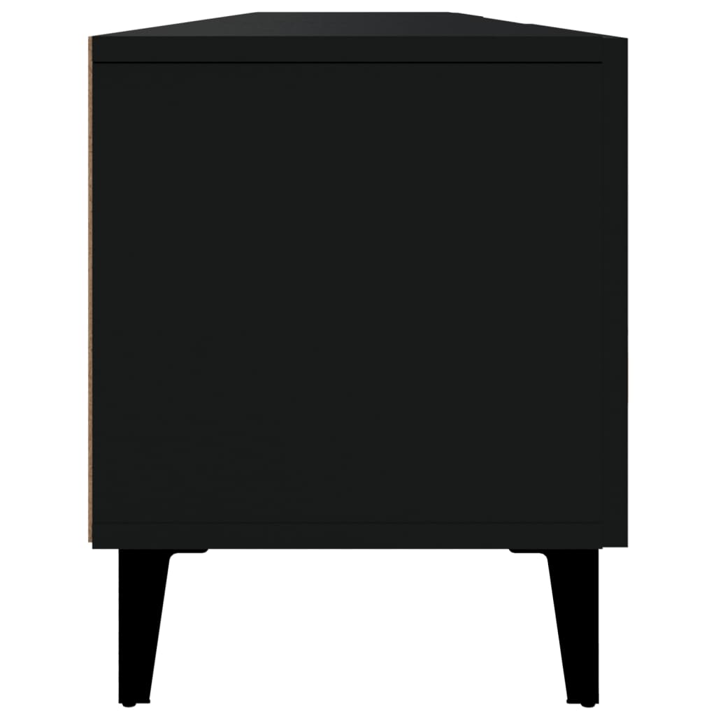 Tv-meubel 180x31,5x40 cm bewerkt hout zwart is nu te koop bij PeponiXL, paradijselijk wonen!