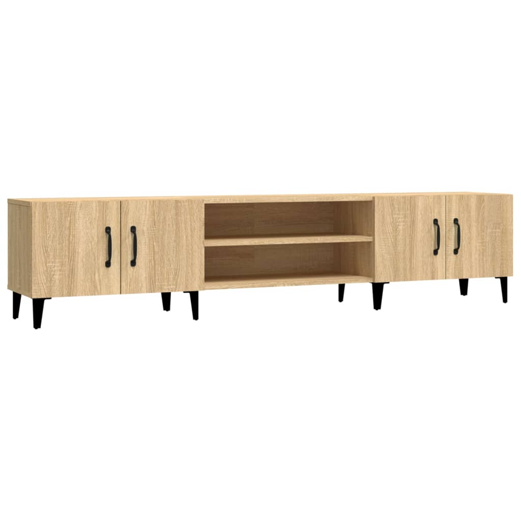 Tv-meubel Sonoma eiken 180x31,5x40 cm bewerkt hout is nu te koop bij PeponiXL, paradijselijk wonen!