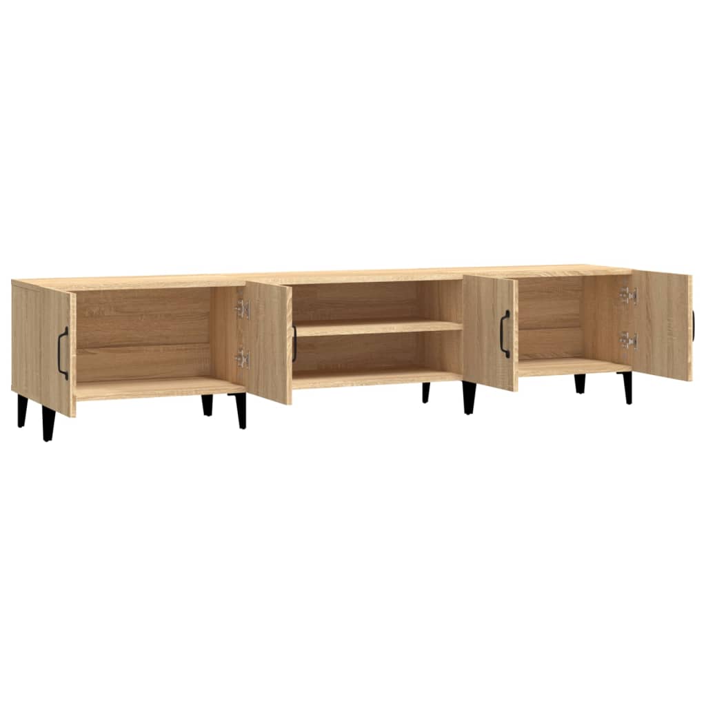 Tv-meubel Sonoma eiken 180x31,5x40 cm bewerkt hout is nu te koop bij PeponiXL, paradijselijk wonen!