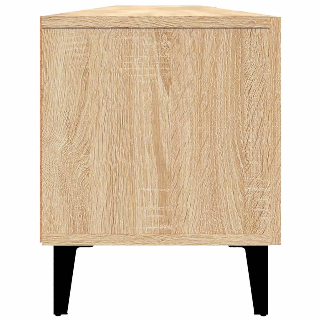 Tv-meubel Sonoma eiken 180x31,5x40 cm bewerkt hout is nu te koop bij PeponiXL, paradijselijk wonen!