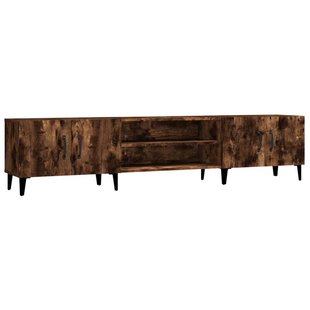 Tv-meubel 180x31,5x40 cm bewerkt hout gerookt eikenkleurig is nu te koop bij PeponiXL, paradijselijk wonen!