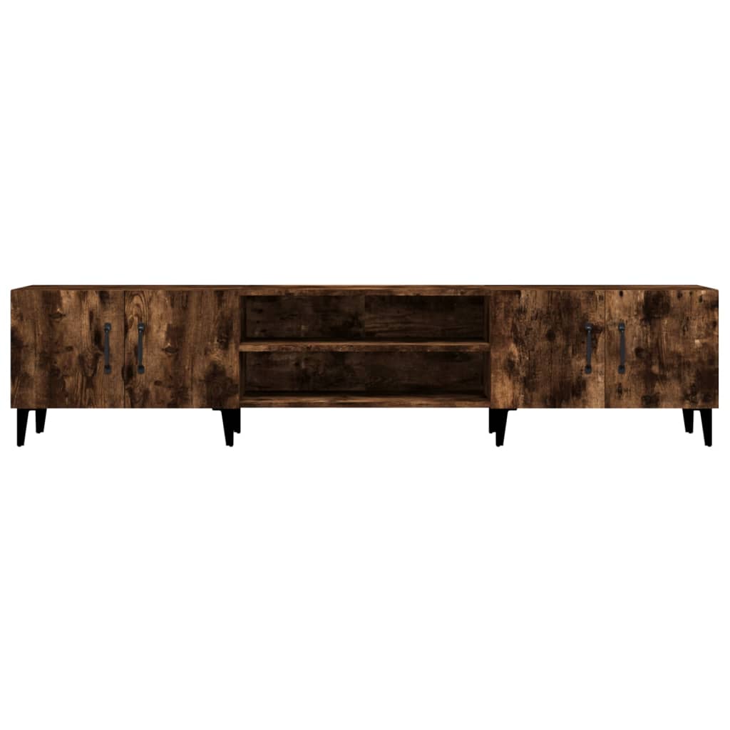 Tv-meubel 180x31,5x40 cm bewerkt hout gerookt eikenkleurig is nu te koop bij PeponiXL, paradijselijk wonen!